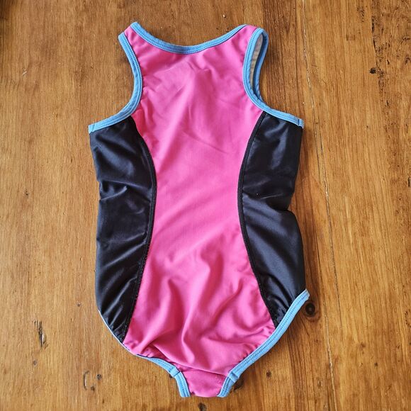 Hanna Andersson Girls 4 Swimsuit One Piece Modest Colorblock Pool Beach - Picture 3 of 3